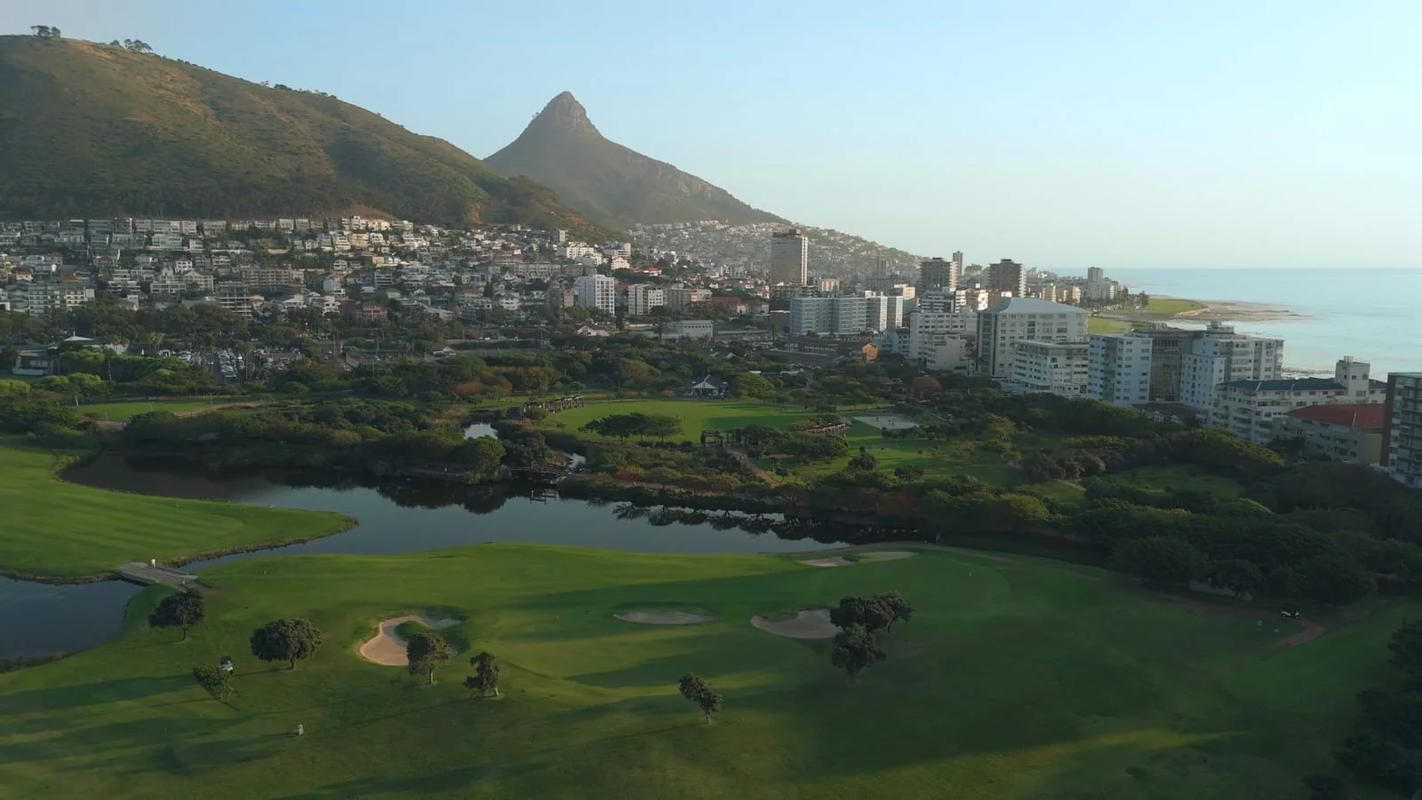 The course and its water below Lion's Head