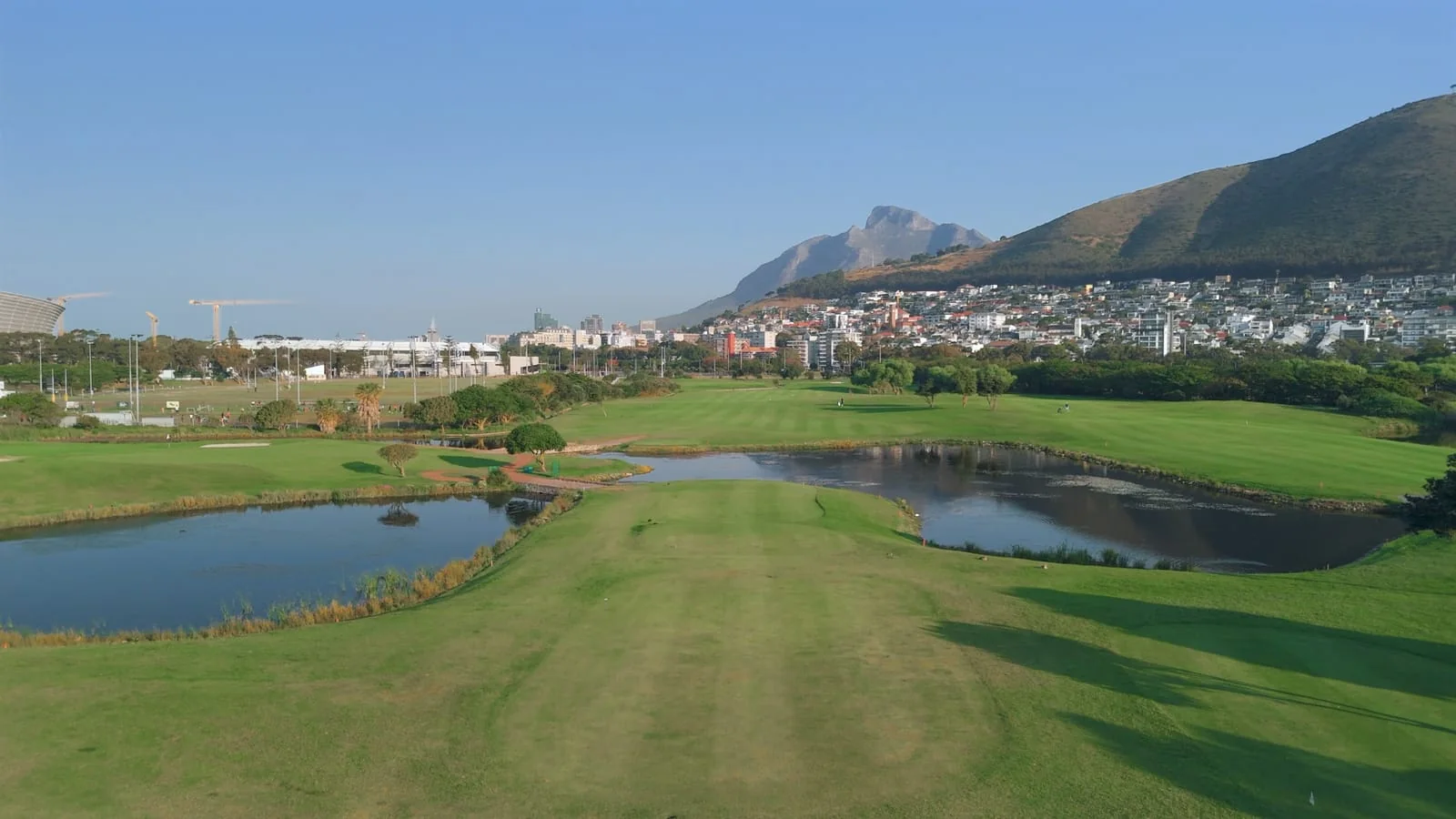 A fairway between two ponds, below Signal Hill