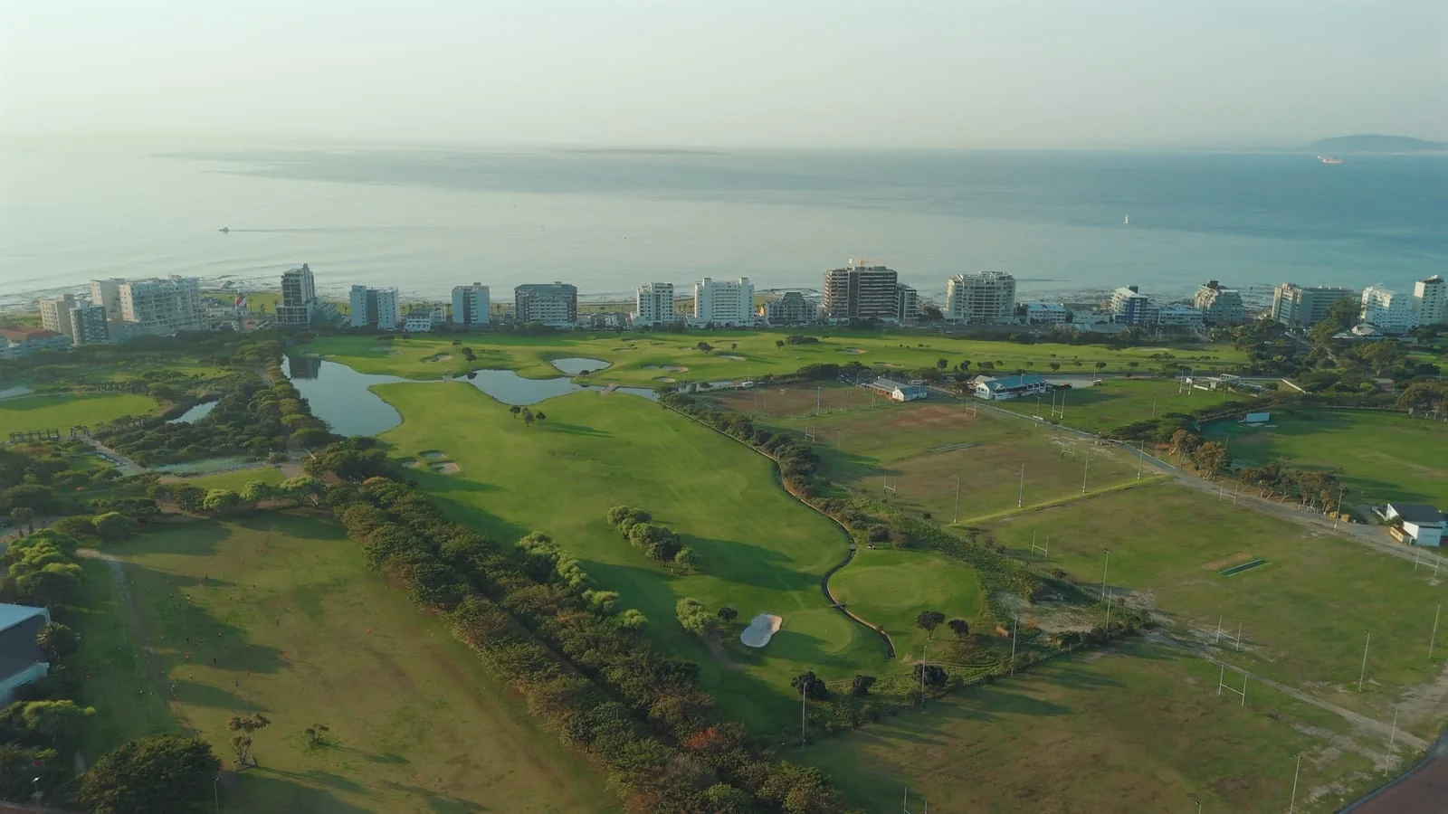 The course from above, looking out to sea